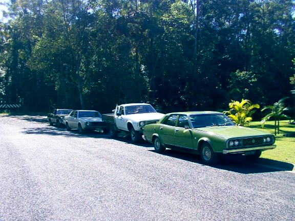 Cars outside Neville place